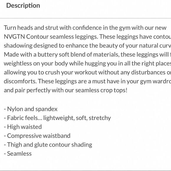 NVGTN Contour Seamless Leggings - Picture 7 of 8